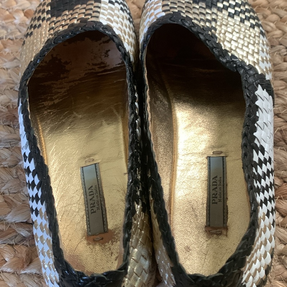 Prada metallic woven espadrille - Picture 3 of 4